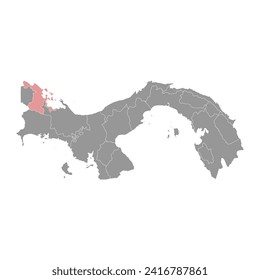 Bocas del Toro Province map, administrative division of Panama. Vector illustration.