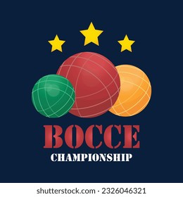 bocce ball logo design vector flat modern isolated illustration