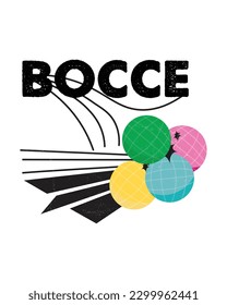 Bocce ball t-shirt design, Bocce typography t-shirt design