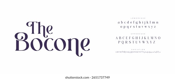 Bocone calligraphy alphabet capital lettering a to z font family