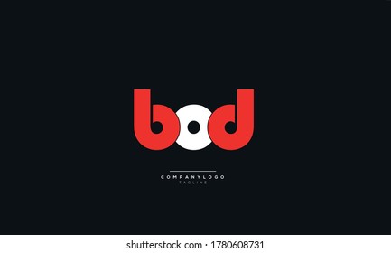 bod Letter Business Logo Design Alphabet Icon Vector Symbol