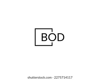 BOD Letter Initial Logo Design Vector Illustration