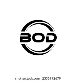 BOD letter logo design in illustration. Vector logo, calligraphy designs for logo, Poster, Invitation, etc.