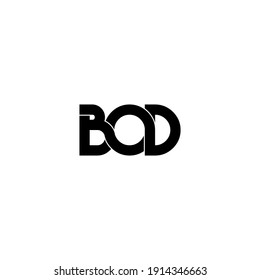 bod letter original monogram logo design