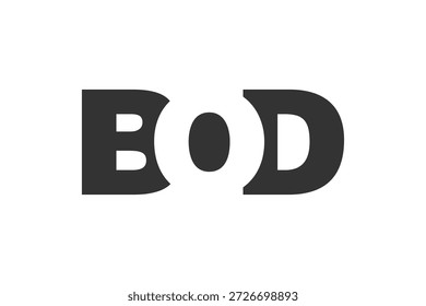 BOD logo design. Initial letter B O D bold font style for tech startups, consulting, corporate branding. Creative company name, headlines typography identity, trendy logotype. Vector illustration.