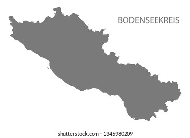 Bodenseekreis county map of Baden Wuerttemberg Germany