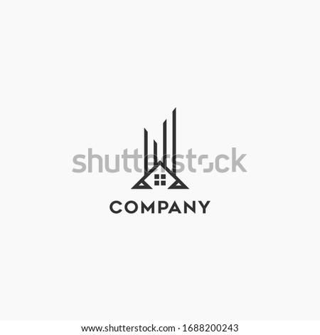 bodern abrtract bulding for real estate logo company