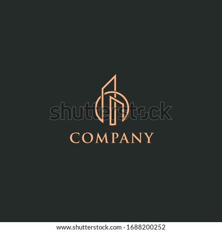 bodern abrtract bulding for real estate logo company