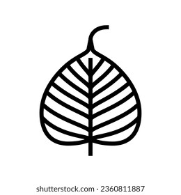 bodhi leaf buddhism line icon vector. bodhi leaf buddhism sign. isolated contour symbol black illustration