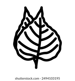 bodhi leaf buddhism line icon vector. bodhi leaf buddhism sign. isolated contour symbol black illustration
