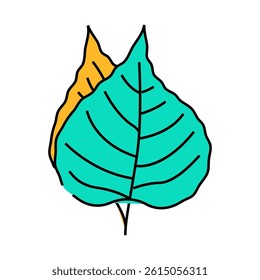 bodhi leaf buddhism line icon vector. bodhi leaf buddhism sign. isolated symbol illustration