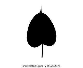 Bodhi leaf silhouette vector art