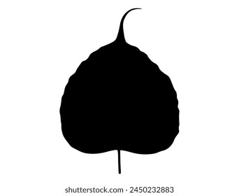 Arte vectorial de silueta de hoja de Bodhi