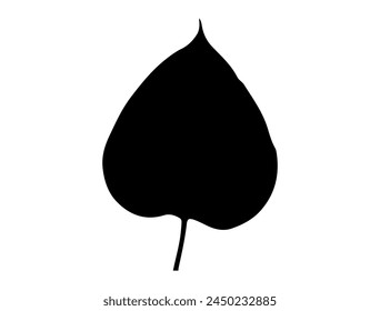 Bodhi leaf silhouette vector art