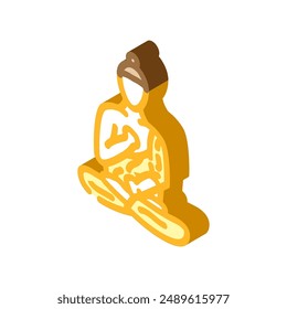 bodhisattva buddhism isometric icon vector. bodhisattva buddhism sign. isolated symbol illustration