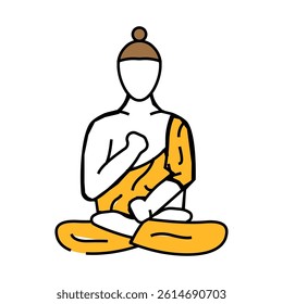 bodhisattva buddhism line icon vector. bodhisattva buddhism sign. isolated symbol illustration