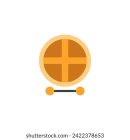 Bodhran drum flat icon, vector sign, colorful pictogram isolated on white. Symbol, logo illustration. Flat style design