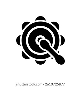 Bodhran Glyph Icon. Bodhran Icon