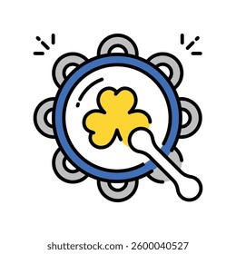 Bodhran vector filled outline icon. EPS 10 file
