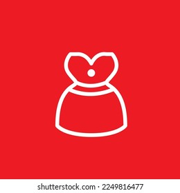 bodice dress icon. Graphic resource template, vector illustration.