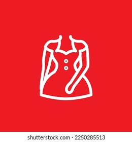 bodice dress icon. Graphic resource template, vector illustration.