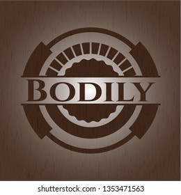 Bodily Wooden Emblem Vintage Stock Vector Royalty Free