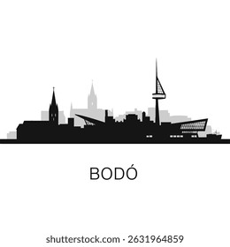 Bodo with Norway, and Skyline City Silhouette.
