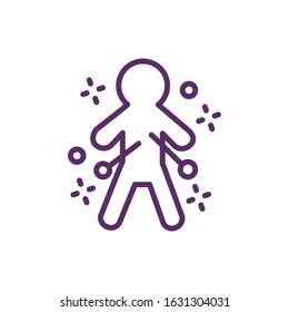 bodoo doll magic sorcery icon vector illustration design