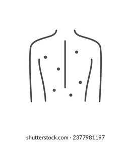 Body acne line outline icon