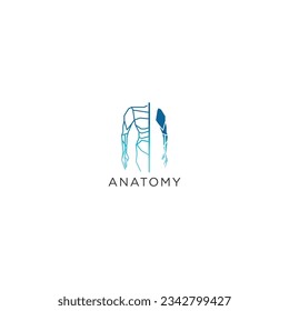 Body anatomy logo design icon vector