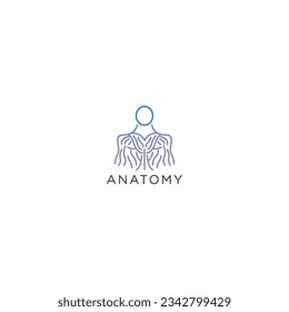 Body anatomy logo design icon vector