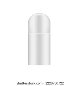Body antiperspirant deodorant cosmetic container, realistic mockup. Beauty skin care product package, vector mock-up.