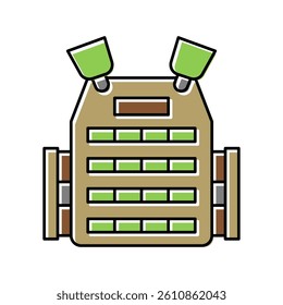 body armor color icon vector. body armor sign. isolated symbol illustration