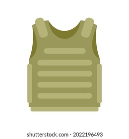 Body armor icon. Flat illustration of body armor vector icon isolated on white background