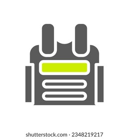 Body Armor icon gradient green blue colour military vector army element and symbol perfect.
