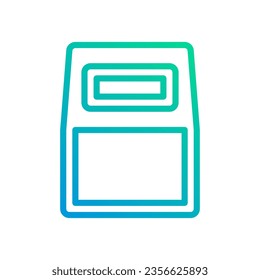Body Armor icon gradient green blue colour military vector army element and symbol perfect.