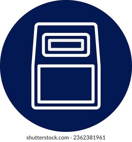 Body Armor icon rounded blue white colour military vector army element and symbol perfect.