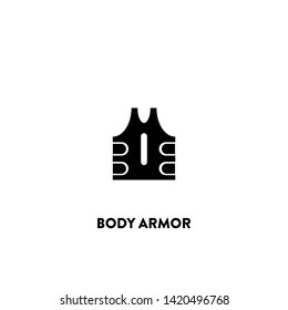 body armor icon vector. body armor sign on white background.