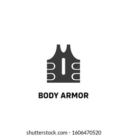 body armor icon vector. body armor sign on white background. body armor icon for web and app