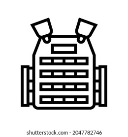 body armor line icon vector. body armor sign. isolated contour symbol black illustration
