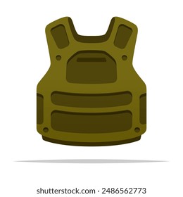 Body armor vest vector isolated illustration