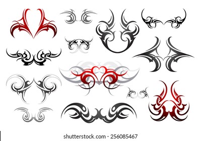 Body art tribal tattoo set