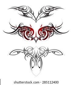 Body art wings tattoo set