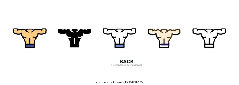 body back vector type icon