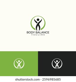 Body balance Logo design template