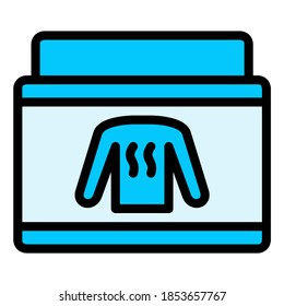 Body Balm for Winter in Blue Filled Outline ICon