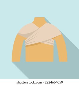 Body Bandage Icon Flat Vector. Accident Fracture. Doctor Man