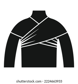 Body bandage icon simple vector. Accident fracture. Doctor man