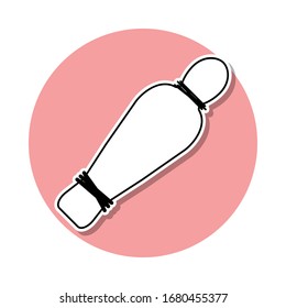 body before burial icon sticker icon. Simple thin line, outline vector of Death icons for ui and ux, website or mobile application