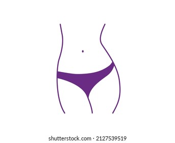 Karosserie mit Bikini-Symbol-Logo, Vektorgrafik